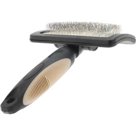 Jgd-Brosse Slicker Douce Pour Chiens ¿ Taille L ¿ Brosse Pour Poils Mi-Longs À Longs ¿ Noir ¿ Brosse De Toilettage Avec Picots Doux En Acier Inoxydable