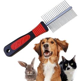 Jgd-Peigne De Toilettage Professionnel Robuste Pour Chien, Outil De Toilettage Pour Animaux De Compagnie, Peigne Double Face En Acier Inoxydable Pour Petits Et Grands Animaux De Compagnie