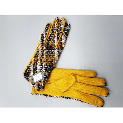 1 Paire De Gants Jaune Tactile Femme By Oceane Taille Unique