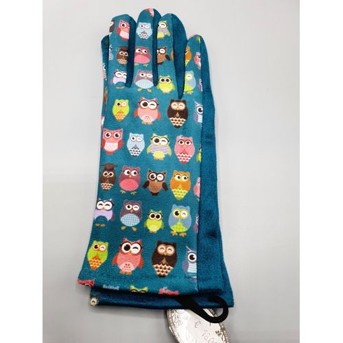 1 Paire De Gants Bleu A Motif Tactile Femme By Oceane Taille Unique