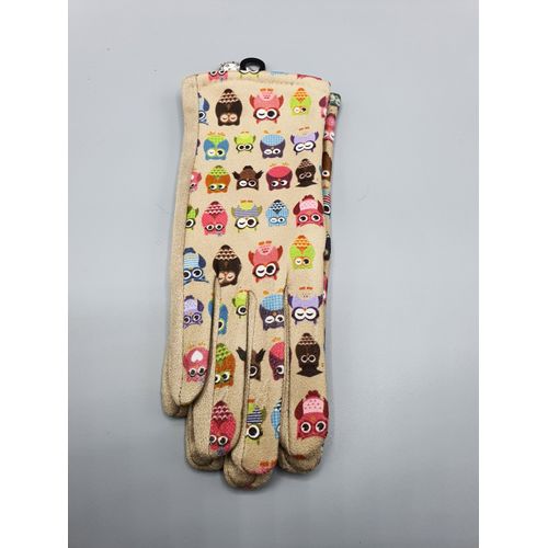 1 Paire De Gants Beige A Motif Tactile Femme By Oceane Taille Unique