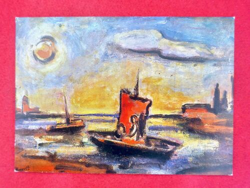 Carte Postale Art, Peinture. Tableau Georges Rouault. Paysage Biblique. Musée De L' Annonciade. Saint Tropez.