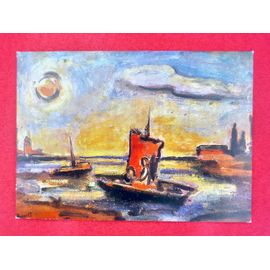 Carte Postale Art, Peinture. Tableau Georges Rouault. Paysage Biblique. Musée De L' Annonciade. Saint Tropez.