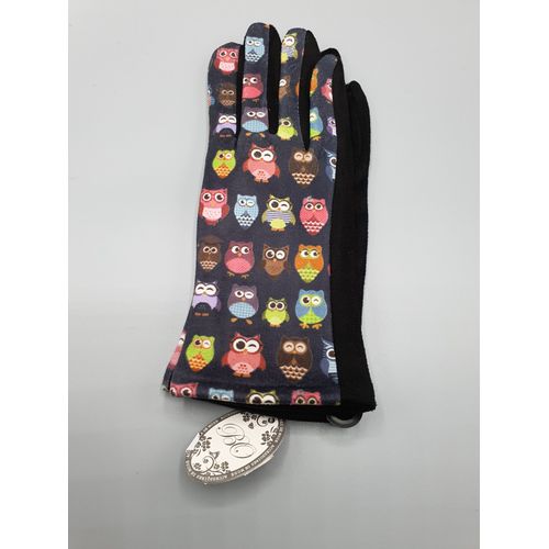 1 Paire De Gants Noir Tactile A Motif Femme By Oceane Taille Unique