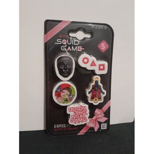 Goodies: "Squid Game" Lot De 5 Gommes À Effacer.