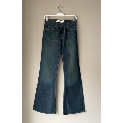 Pantalon Jean / Jeans De Couleur Bleu Foncé Low Fit Modèle Linda De Marque Pepe Jeans .