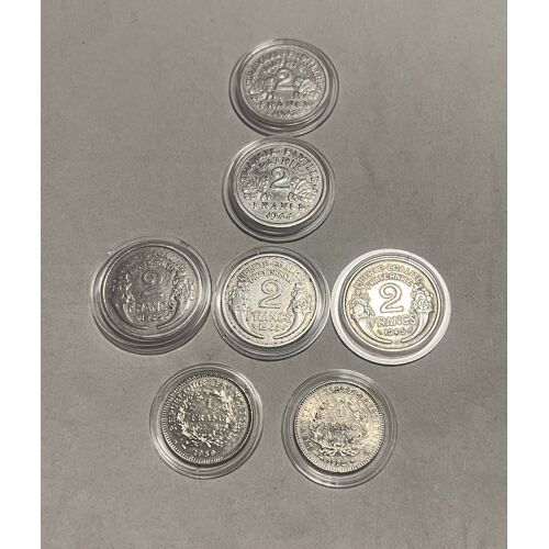 5 Pièces De 2 Francs Ancien 
