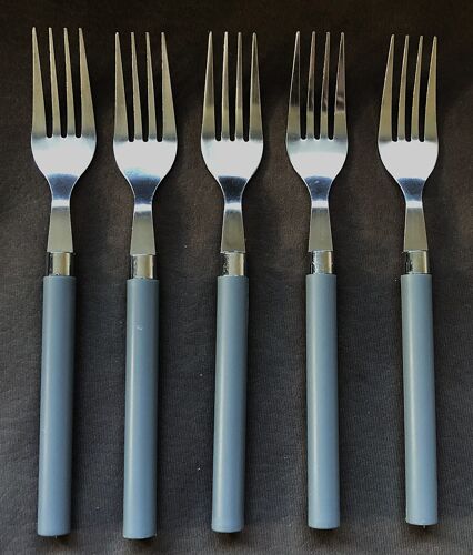 5 Fourchettes À Manche Rond