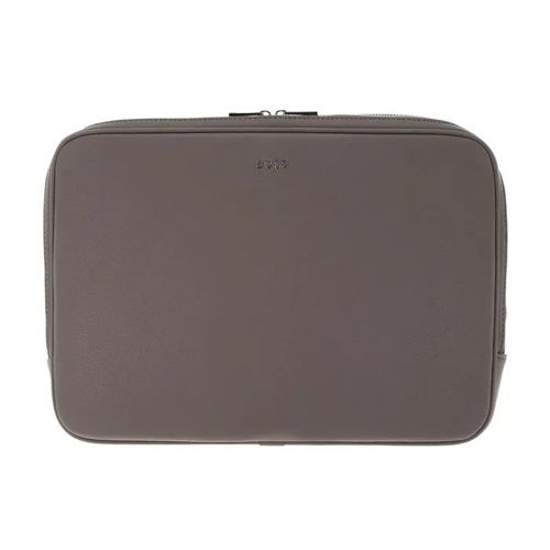 HUGO BOSS Housse pour ordinateur portable taupe pour femme et homme - Classic Grained Laptop Sleeve Taupe 327706