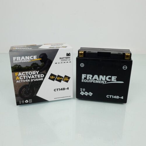 Batterie Yt14b-4 12v 12ah Sla Fe Pour Moto Yamaha 1300 Xvs Stryker 2011 À 2014