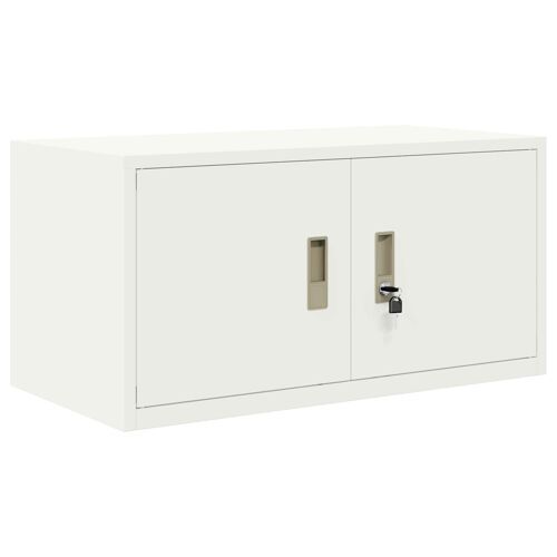 vidaXL Armoire de rangement Blanc 80 x 40 x 40 cm Acier Laminé à Froid