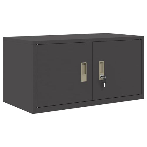 vidaXL Armoire de rangement Noir 80 x 40 x 40 cm Acier Laminé à Froid