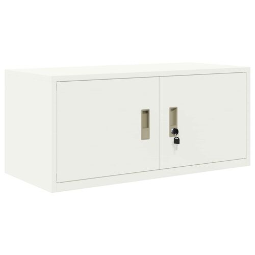vidaXL Armoire de rangement Blanc 90 x 40 x 40 cm Acier Laminé à Froid