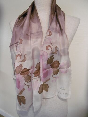 Foulard En Soie Imprimé Vintage