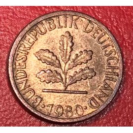 1 Pfennig - 1980 D - Allemagne