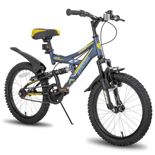 Vélo Enfant Vtt 20 Pouces Joystar Contender Tout Suspendu Double Frein À Main Béquille Bleu