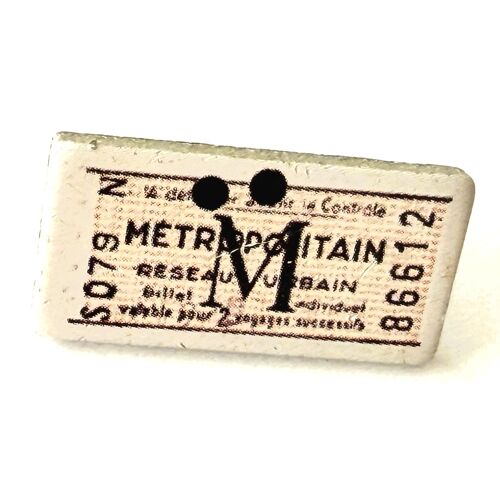 Pins Transport Metro Metropolitain Ticket / Signé Editions Atlas
