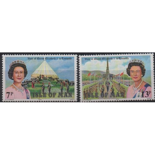Ile De Man Timbres Visite Royale 1979