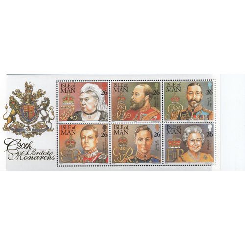 Ile De Man Timbre Les Monarque Du 20 Ème Siècle 1999