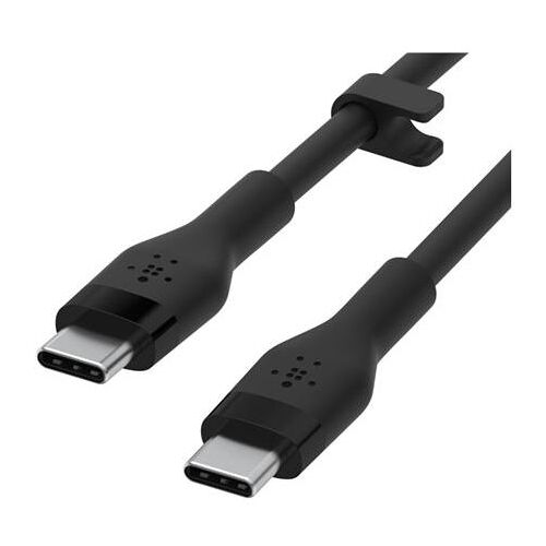 Belkin BOOST CHARGE Flex - Câble USB - USB-C (M) pour USB-C (M) - USB 2.0 - 20 V - 3 A - 1 m - alimentation USB-C (60 W), Charge rapide - noir, blanc (pack de 2)