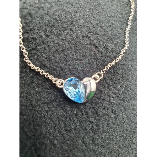 Bracelet Coeur Cristal Bleu Femme Swarovski