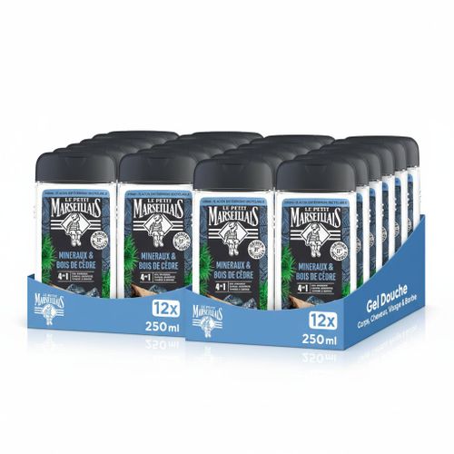 Lot De 24 Flacons : Le Petit Marseillais Douche Mineraux Cedre 250ml 