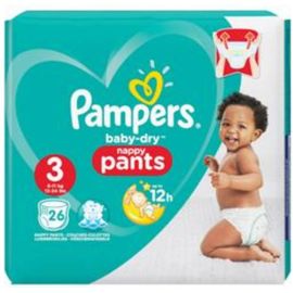 Couches-Culottes Baby-Dry Pants Pampers T3 X26
