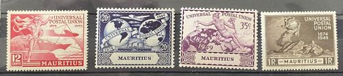 Lot De 4 Timbres Neufs** Upu Maurice 1949
