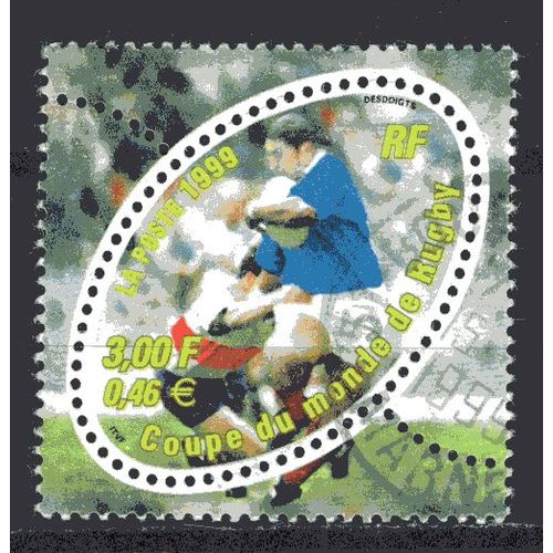 France 1999 Coupe Du Monde De Rugby Yvert N° 3280 Oblitere