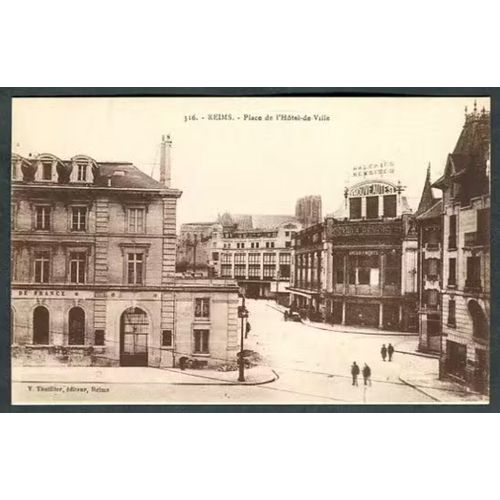 Carte Postale Ancienne - Place De L' Hôtel De Ville - Reims - Marne - 51