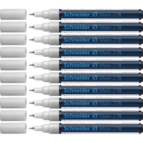 Schneider Lot De 10 Marqueurs Peinture Maxx 278 Blanc
