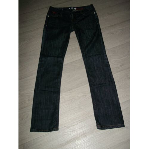 Jean Guess Bleu Très Foncé, Coutures Blanches En Déco 29 Us Soit 38/40 Fr Tbe