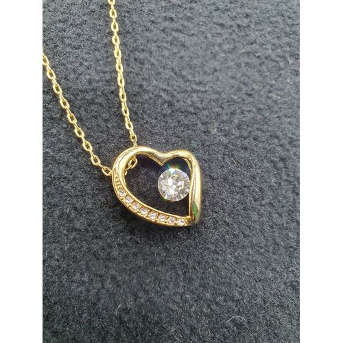 Pendentif Coeur Et Cristal Blanc Femme Swarovski