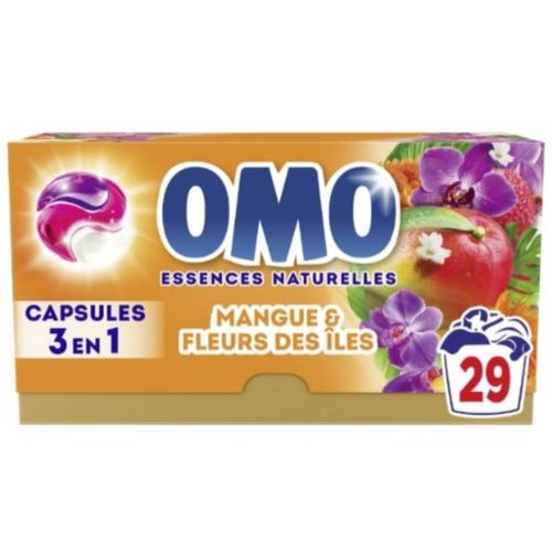 Lessive capsules 3en1 Mangue Fleurs des îles OMO x29