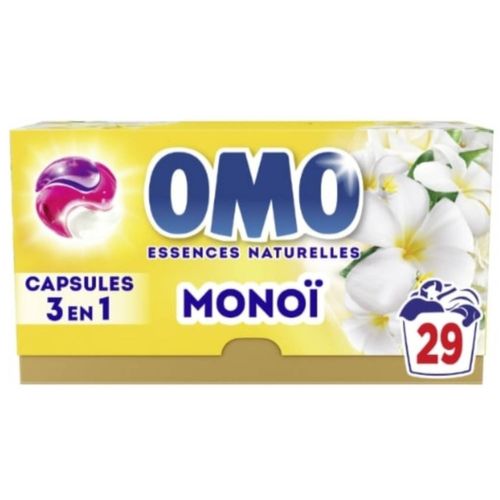 Lessive capsules 3en1 Monoi OMO x29