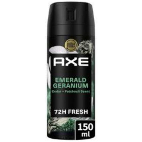 Déodorant Pour Homme Emerald Geranium 72h Parfum Prestige Axe 150ml 