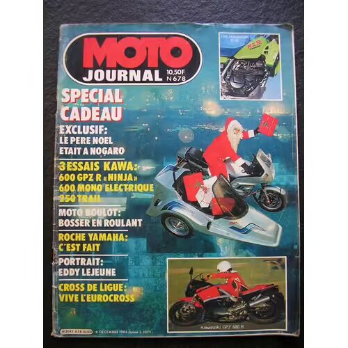 Moto Journal 678 De 1984 ,Kawasaki Gpz 600r,Yamaha 250 Tz Sarron,Moto Boulot,Lejeune,Kawasaki Klr 250,Kawasaki 600 Klr,