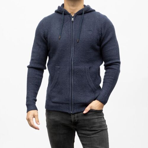 Gilet À Capuche Maille Quebec Avec Zip Homme Bill Tornade