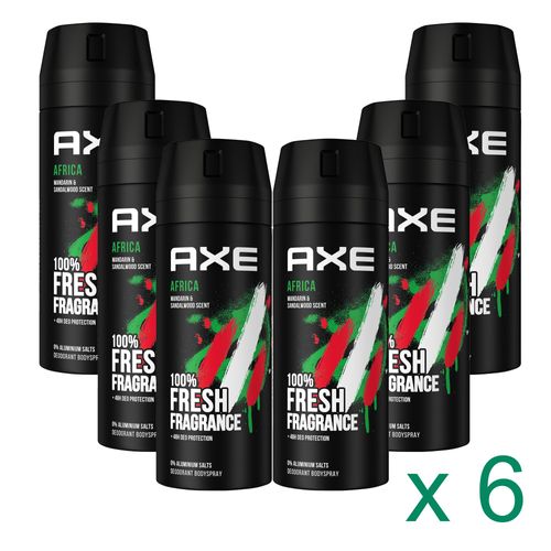 Axe Deodorant - Africa - Géranium Et Vanille - 48h Non Stop Frais - 150ml (X 6) 