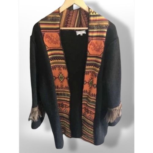 💎 Sublime Gilet Long Azuleros – Créateur / Luxe Taille Xl