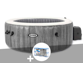 Kit spa gonflable Intex PureSpa Baltik rond Bulles 4 places + 6 filtres