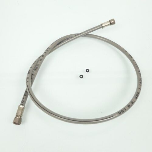 Durite Frein Aviation Fe Longueur 850mm Grise Sans Raccord Banjo Pour Moto Neuf