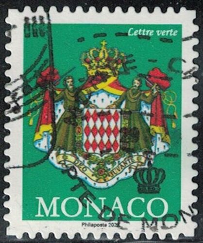 Monaco 2023 Oblitéré Used Lettre Verte Armoiries Blason Y&T Mc C23 Su