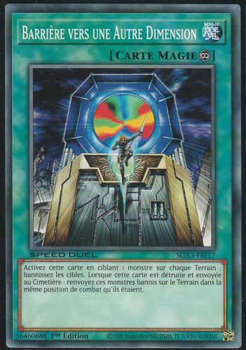 Carte Yu-Gi-Oh - Barrière Vers Une Autre Dimension - Sgx3-Frf17