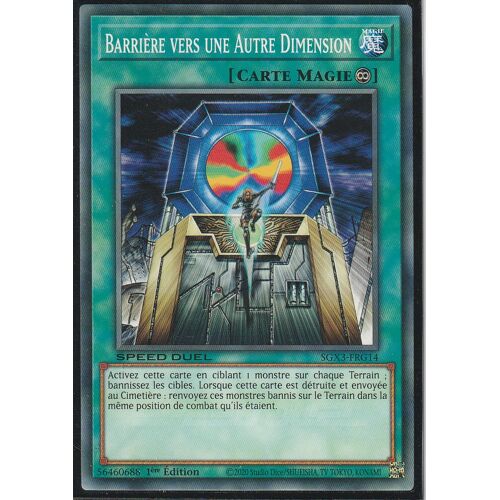 Carte Yu-Gi-Oh - Barrière Vers Une Autre Dimension - Sgx3-Frg14