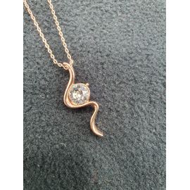 Pendentif Serpent Avec Cristal Blanc Femme Swarovski