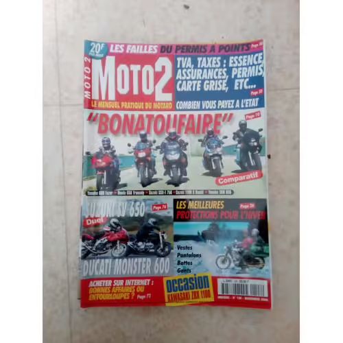 Moto 2 128 De 2000 Yamaha Fzs600s Fazer,Honda Xl650v Transalp,Suzuki Gsxf750,Gsf1200s Bandit,Yamaha 850 Tdm,Aprilia Sl1000 Falco,Triumph 955 Sprint Rs,Kawasaki Zrx1100,Yamaha Fjr1300,Honda Gl1800,Suzu