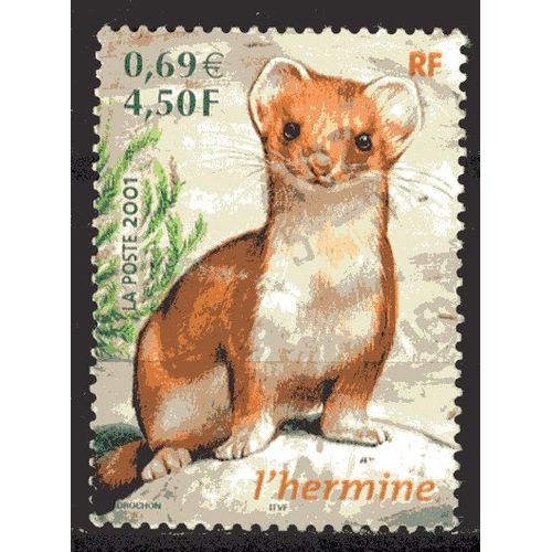 France 2001 Animaux Nature De France L' Hermine Yvert 3384 Oblitere