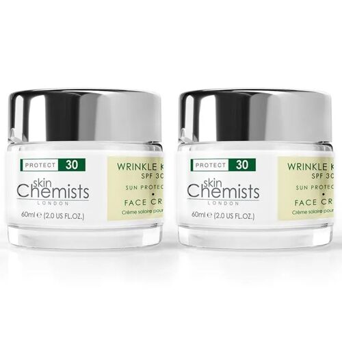 Skinchemists Crème Hydratante Protectrice Contre Les Rides Spf 30 60ml X 2 Pack Duo 
