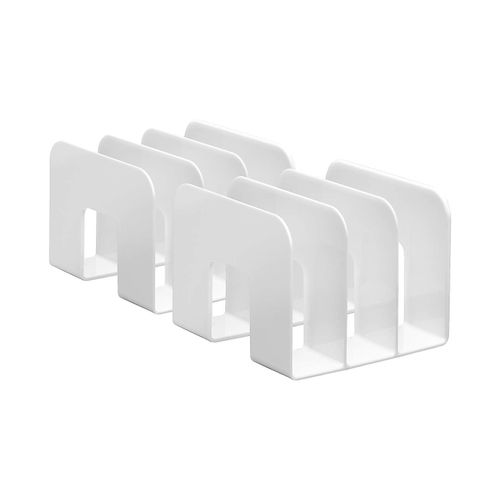 DURABLE Lot de 2 Porte-revues TREND plastique 3 compartiments (L)215 x (P)210 x (H)165 mm Blanc